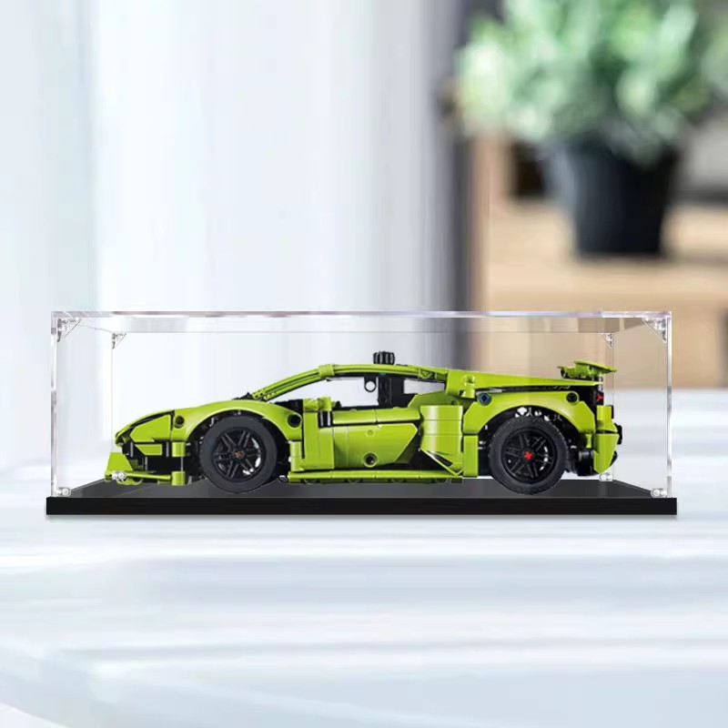 适用乐高42161兰博基尼赛车机械组亚克力展示盒 防尘盒手办收纳盒