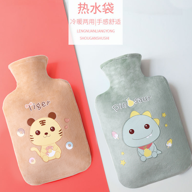 Kaqite Winter Hot Water Injection Bag Student PVC Cute Hot-Water Bag Cartoon Cute Pet Plush Hand Warmer Wholesale