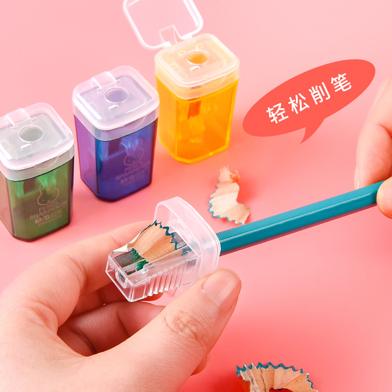 Chenguang Pencil Sharpener Children's Small Pencil Shapper Primary School Students Miffy Trash Can Shape Pencil Sharpener Fps91202