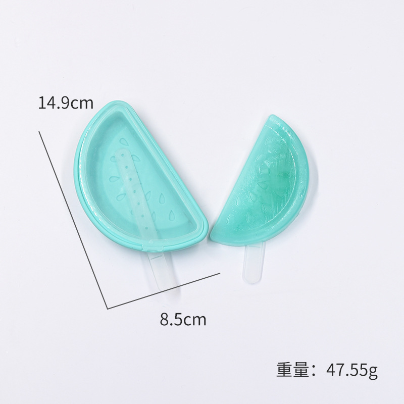 Silicone Ice Cream Mold Watermelon Mold Ice Tray with Lid Homemade DIY Household Popsicles Mold Fruit Series