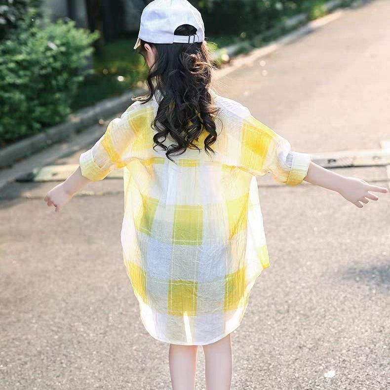 Children's Clothing Girls' Sun Protection Clothing Summer Thin Sun-Protection Shirt 2022 New Korean Style Mid-Length Fashion Sun-Protective Clothing Thin Coat