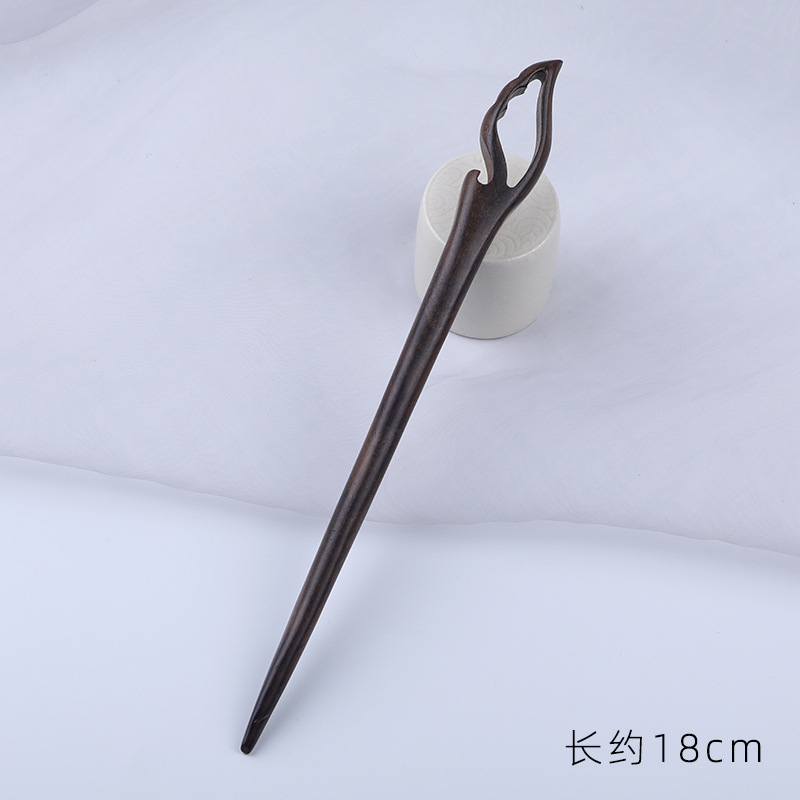 Leather Gray Wooden Hair Clasp Ebony Hair Clasp Wooden Hair Clasp Hairpin Simple Modern Style Car Wood Antique Hair Accessories Daily Hanfu Headdress for Women