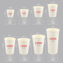 纸杯定制logo一次性杯子加厚批发咖啡豆浆水杯定做小批量厚质量好