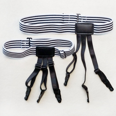 男女通用衬衫防滑防皱吊袜夹 大腿环吊袜带男袜夹长筒袜夹子衬衣