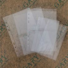 PVC透明磨砂A5活页袋A6文件夹插页袋财务票据卡片相片名片收纳袋