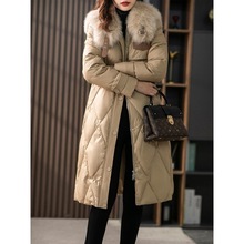 【鹅绒】高端羽绒服女中长款2023冬新款韩版时尚洋气宽松加厚外套