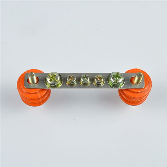 零线排双杆绝缘子m8m6接线端子排五孔七孔十孔配电箱接零线柱铜排