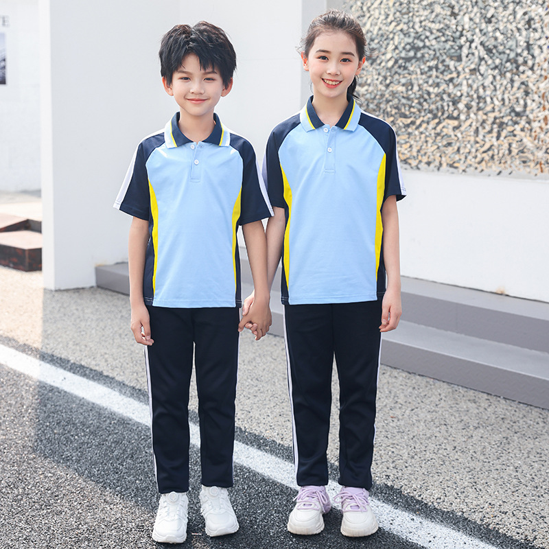 初中学生校服夏季短袖套装高中生班服运动服男女款t恤团体服-阿里巴巴
