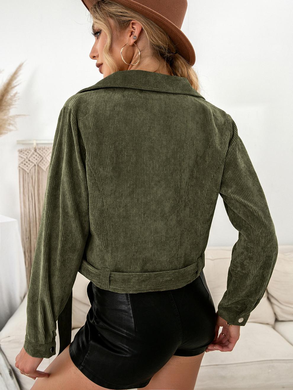 跨境外贸女装ebay欧美女装秋冬休闲短装拉链夹克外套 女