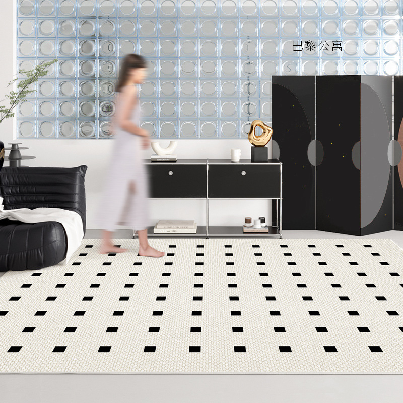 Blackstone Apartment Living Room Carpet Full Bedroom Advanced Light Luxury Floor Mat French Retro Sofa Table Carpet I