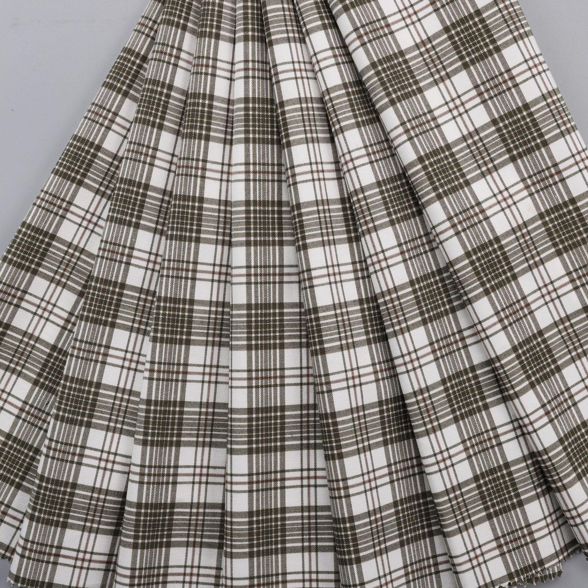 tr色织平纹格子布休闲连衣背带裙箱包鞋帽床上用品装饰面料现货