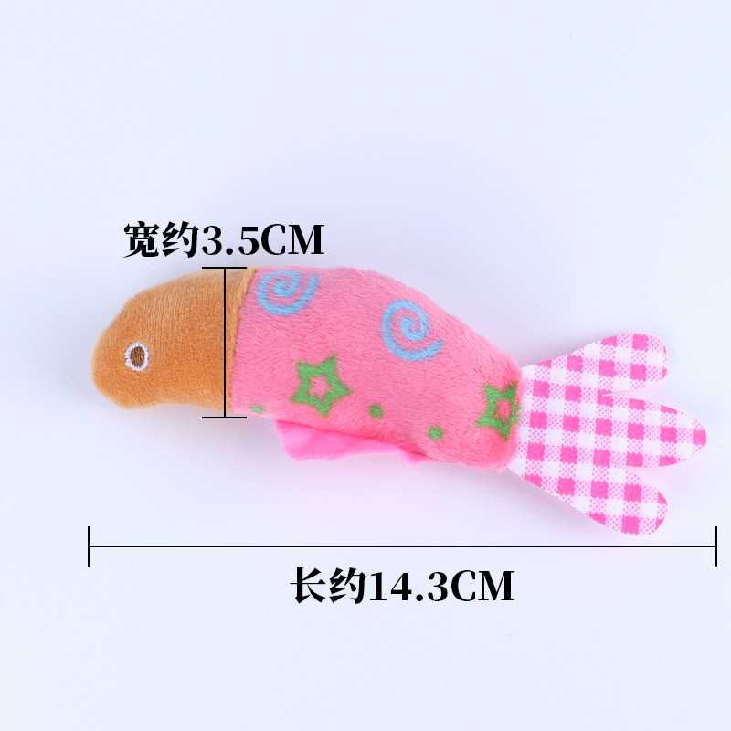 Cotton Toy for Cats Cute Self-Hi Artifact Relieving Stuffy Bite-Resistant Color Simulated Fish Automatic Cat Teasing Artifact