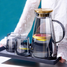 轻奢耐高温玻璃冷水壶套装大容量冰箱凉水壶耐热家用玻璃水杯子