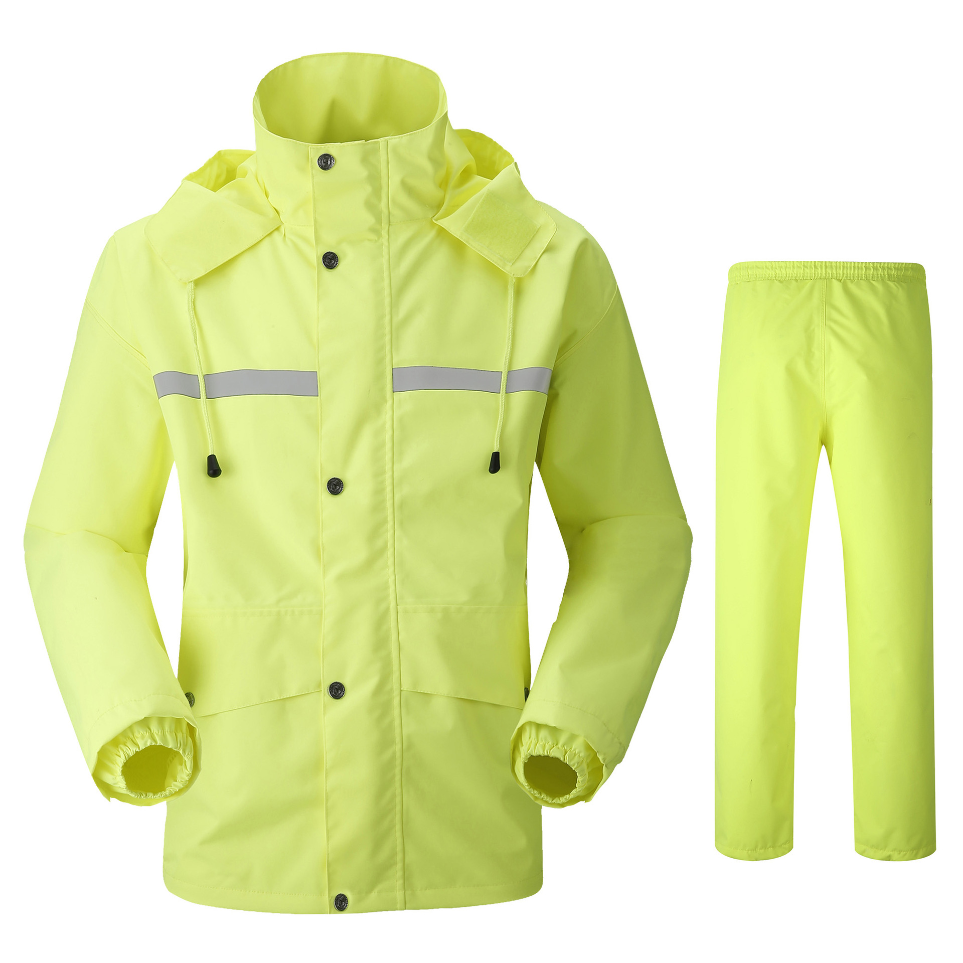 雨衣雨裤套装时尚分体电动车摩托车户外骑行反光成人黑色外卖雨衣