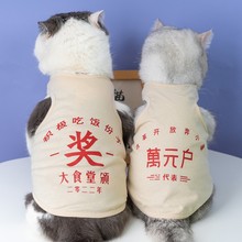 复古猫咪衣服秋冬德文司芬克斯无毛猫衣服春夏宠物狗狗背心空调服