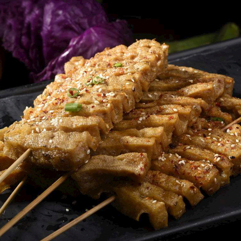 麻辣烫豆腐串 火锅豆腐串 兰花串水煮豆腐串 约20串/包烧烤食材