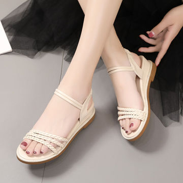 西蒙莱纳新款凉鞋女学生韩版外穿平底学院风百搭女夏小清新仙女防