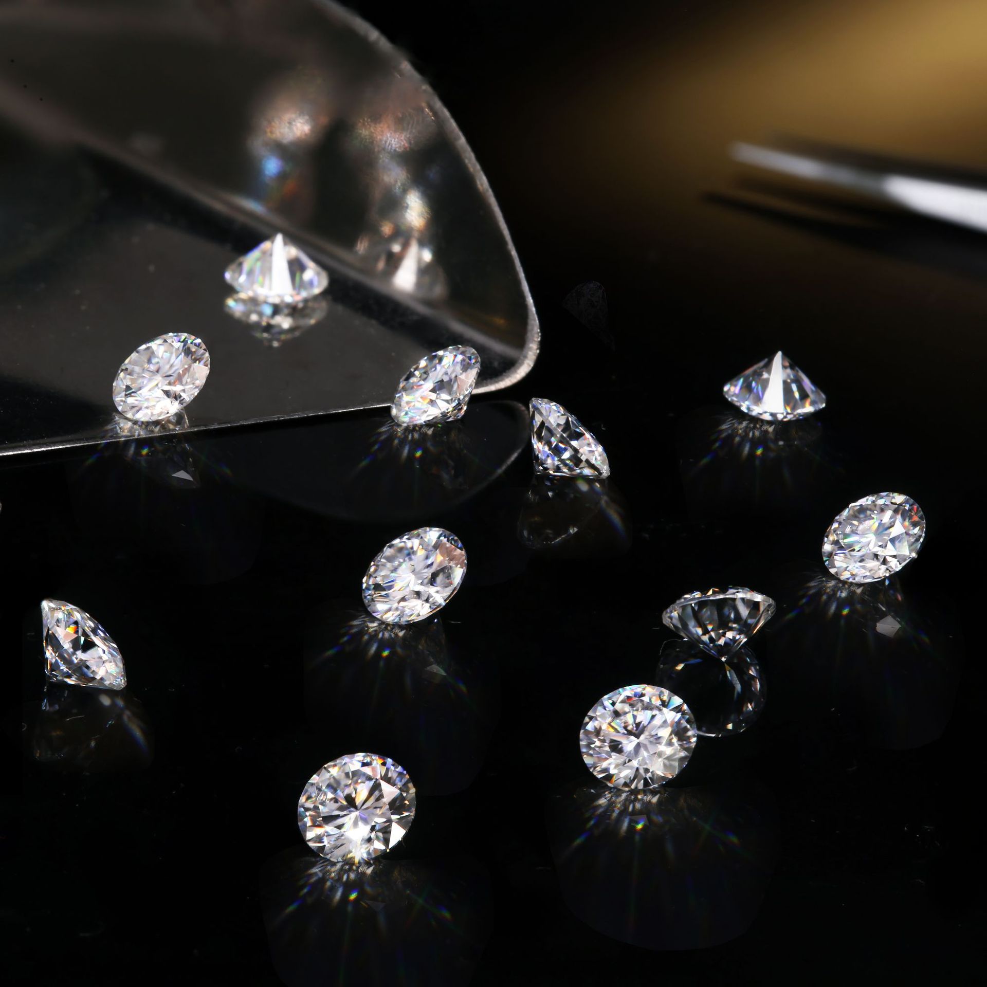 20份天然钻石vs足反裸石裸钻 正品南非天然钻镶嵌微镶钻石定制
