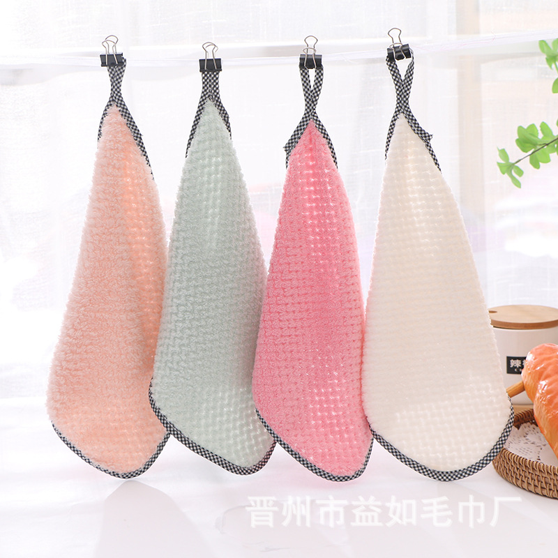 oil-free dishcloth pineapple lattice towel lazy kitchen rag absorbent cloth factory wholesale