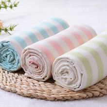 山东竹纤维婴童盖毯竹炭婴幼儿夏季儿童幼儿园条纹毛巾竹纤维毯