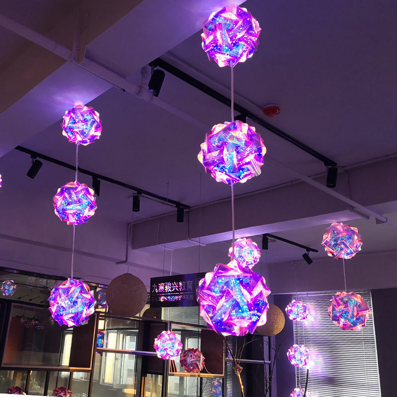 外贸幻彩球办公室商场中庭树木亮化珠宝店金店美陈装饰天花板吊饰