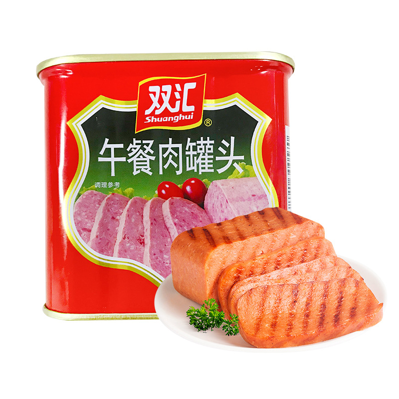 双汇午餐肉罐头340g户外方便速食三明治火锅食材即食猪肉火腿罐头