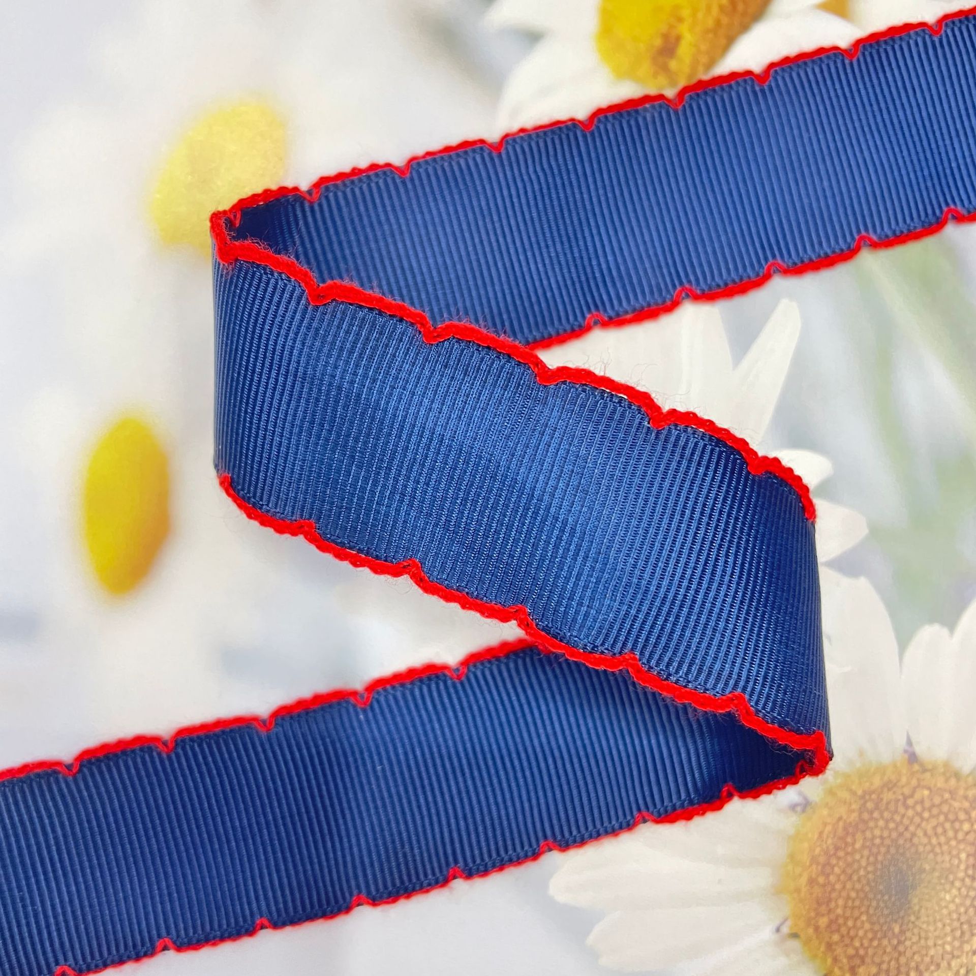 Factory Direct Supply Mingxin Ribbon Hook Edge Sewing Printing Threaded Braid Ribbon Korean Hair Accessories Ribbon Ribbon DIY