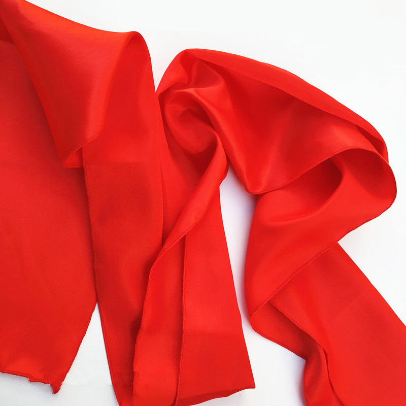 彩带舞蹈道具秧歌红绸带大红绸长扭秧歌年会红绸腰鼓腰带绸子批发