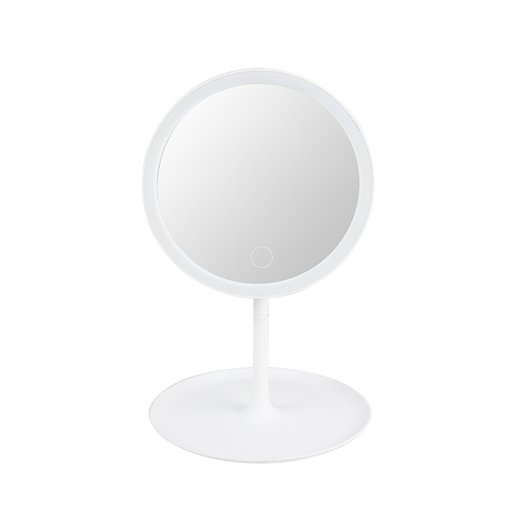 Makeup Mirror Led with Light Desktop Beauty Small Mirror Desktop Portable Portable Makeup Mirror Charging Custom Processing