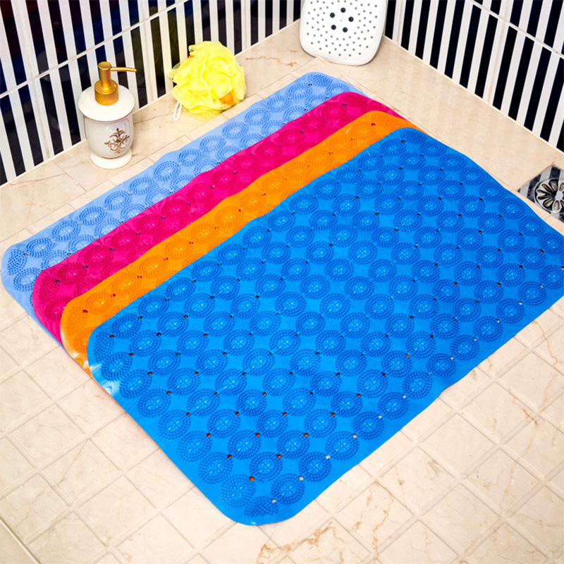 Flower Scrubbing Brush Toilet Floor Mat Non-Slip Mat Bath Shower Foot Mat with Suction Cup Bath Bathroom Mat