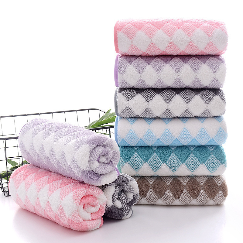 5条装 珊瑚绒大毛巾加厚柔软亲肤强吸水速干家用网红潮款礼品批发