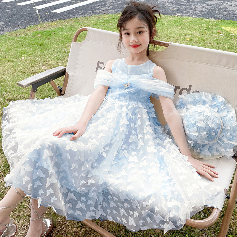 女童夏装连衣裙2024新款儿童装洋气女孩公主裙夏季礼服纱直销