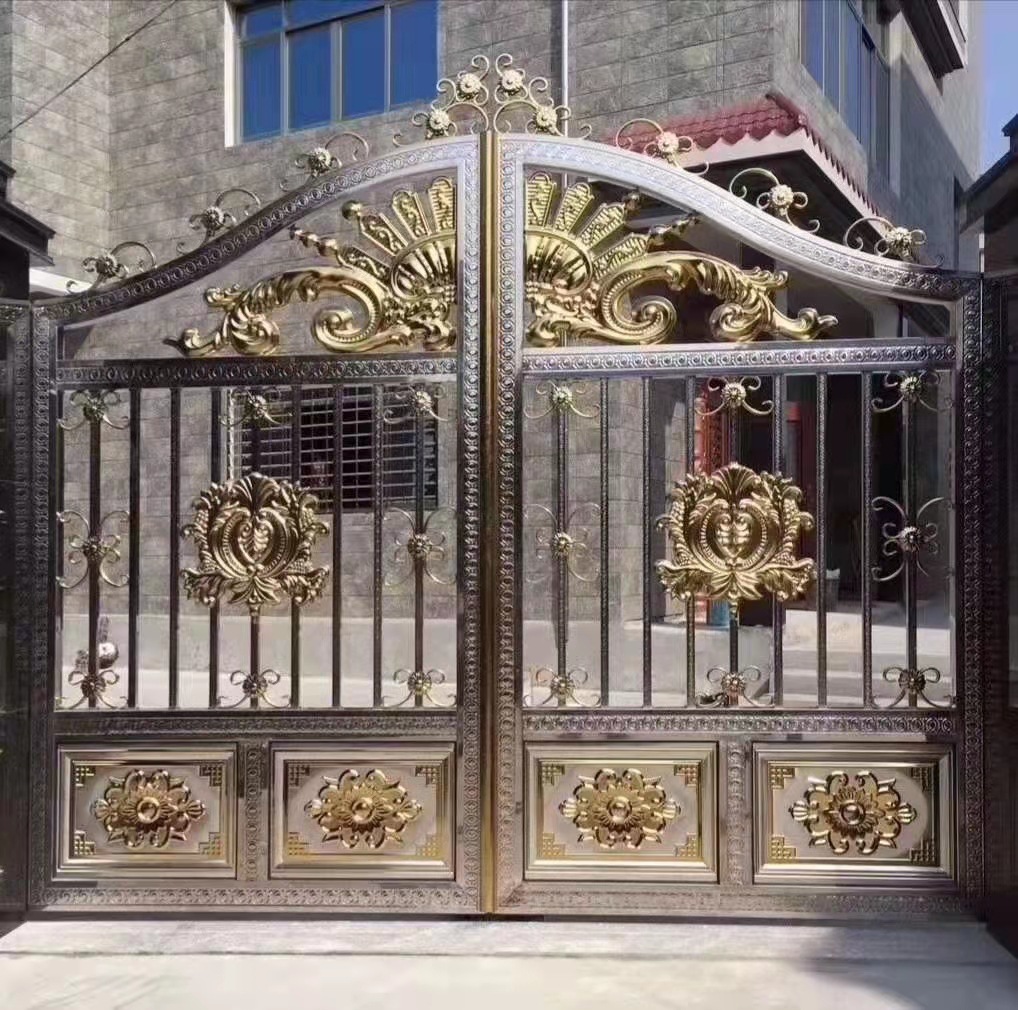 厂家定制201 304本色不锈钢别墅院子 厂房大门农村自建房院子大门