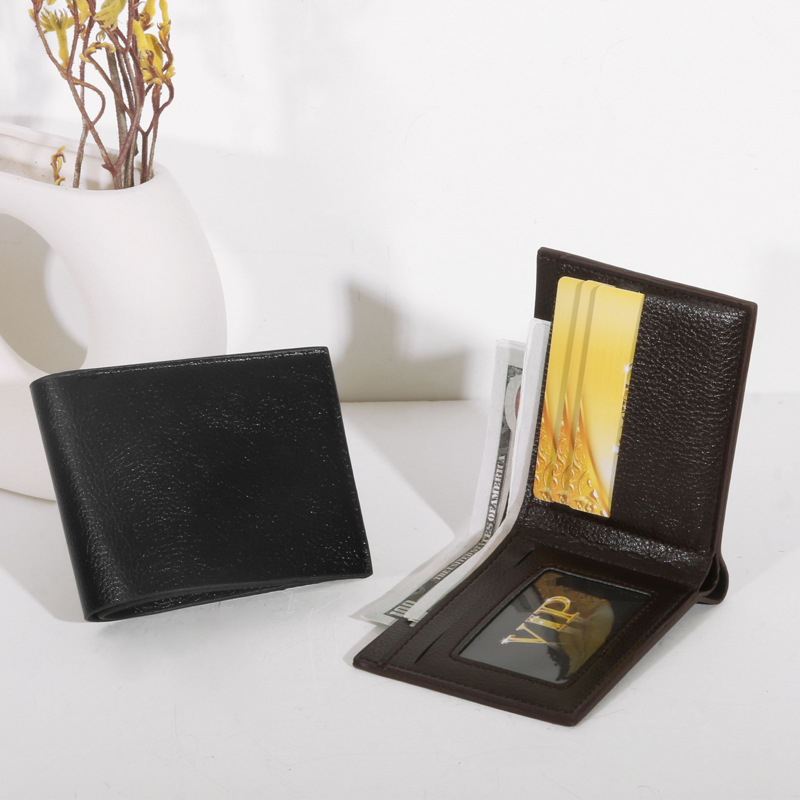 2022 New Cross-Border Supply PU Change Wallet Card Holder Men's Wallet Short Source Factory Wallet Wholesale