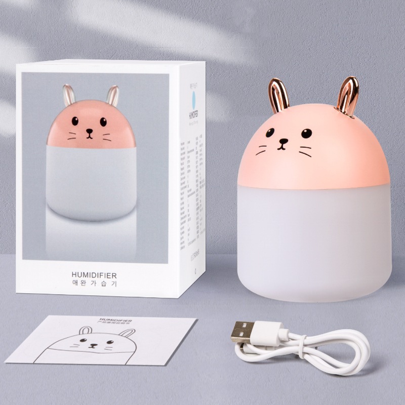 Cute Pet Adorable Rabbit Air Humidifier Household Desk USB Humidifier Cute Mini Hydrating Humidifier