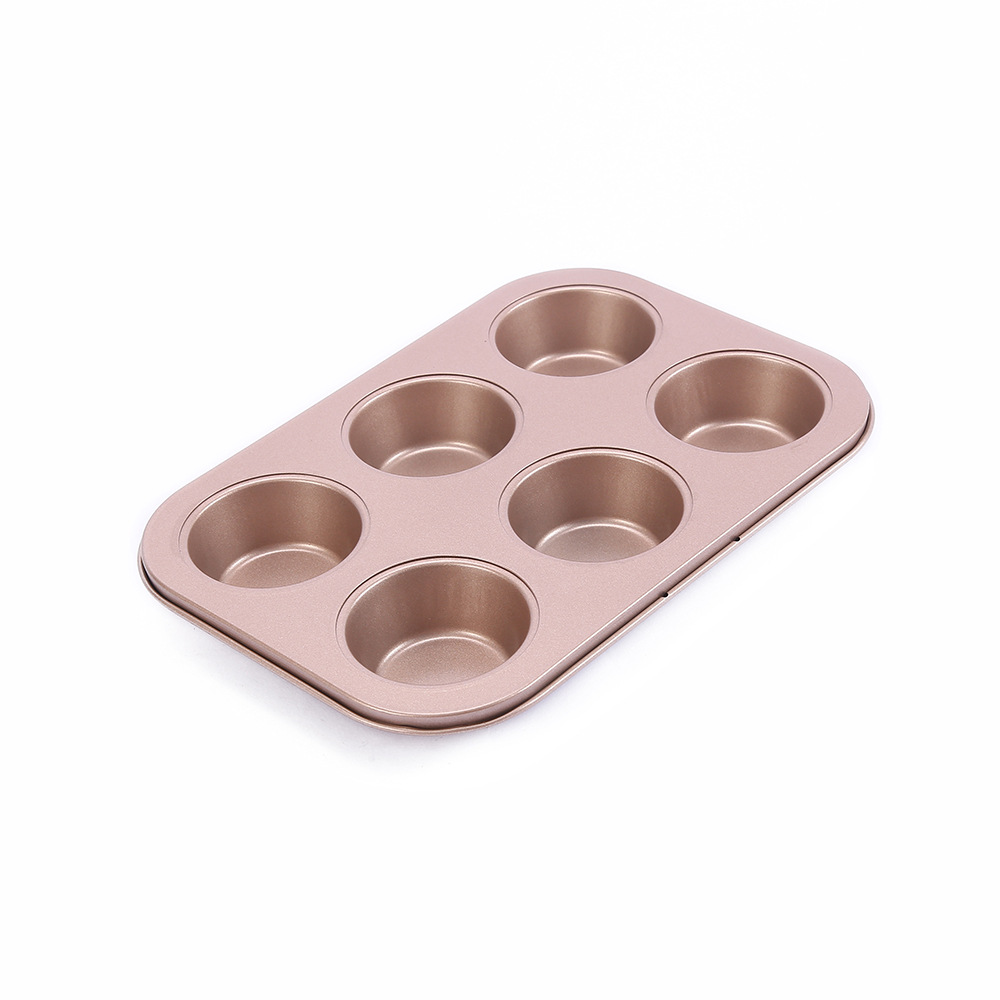 SOURCE Factory Carbon Steel Mold Thickened Non-Stick Cake Mold Multi-Function Baking Utensils 6-Hole 12-Hole 24-Hole Baking Tray