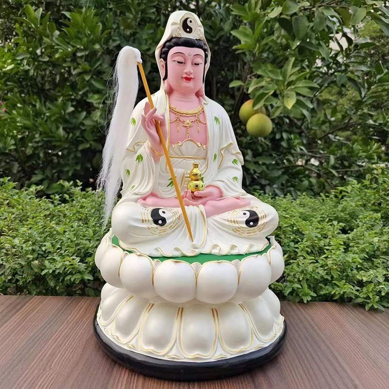 慈航道人神像家用供奉摆件慈航真人道家普渡天尊观音菩萨佛像16寸