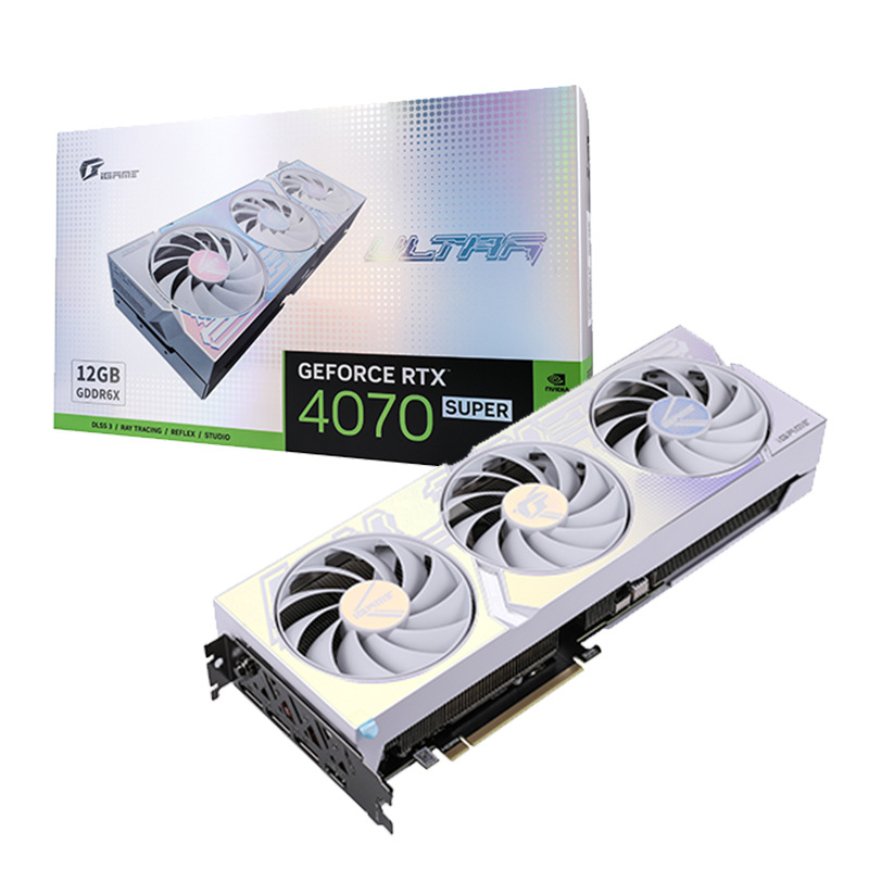 适用七彩虹geforce rtx 4070 super ultra w oc 12gb 三风扇 显卡