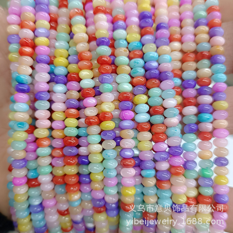 Freshwater Shell Beads Fritillary Beads 3 X5mm Rainbow Color Bracelet Earrings Crafts Materials Diy Ornament Accessories Wholesale