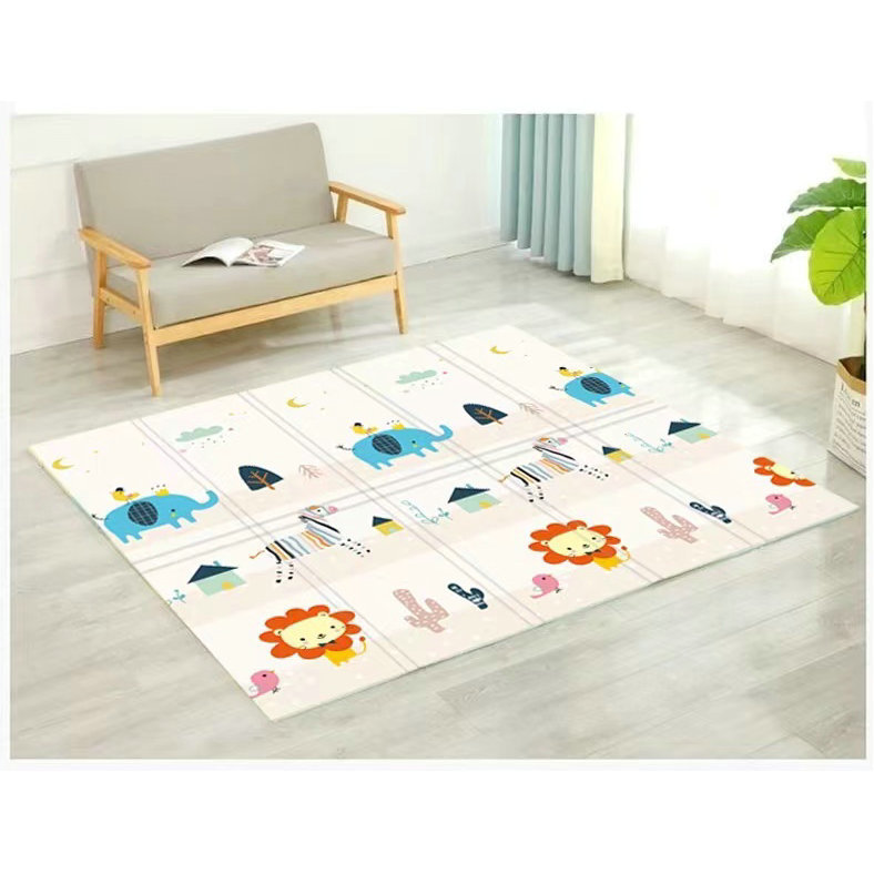 Processing Customized Cartoon Floor Mat Full-Shop Baby Double-Sided Crawling Blanket Thickened Foam Children's Early Education Folding Climbing Pad