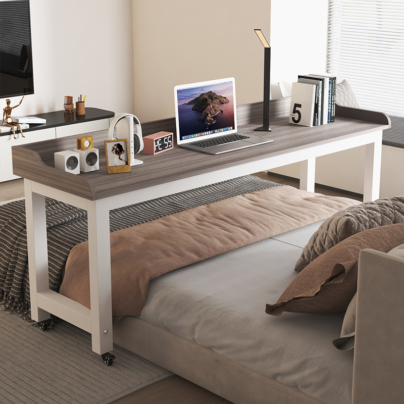 新品卧室床尾桌床边桌子长条桌跨床桌电脑桌可移动懒人床上桌家用