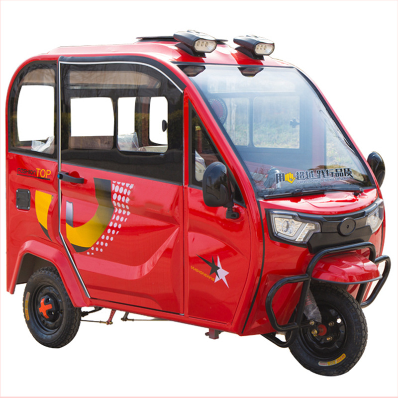 厂家供应家用代步三轮全封闭带蓬2门3座小型载客成人电动车电瓶车