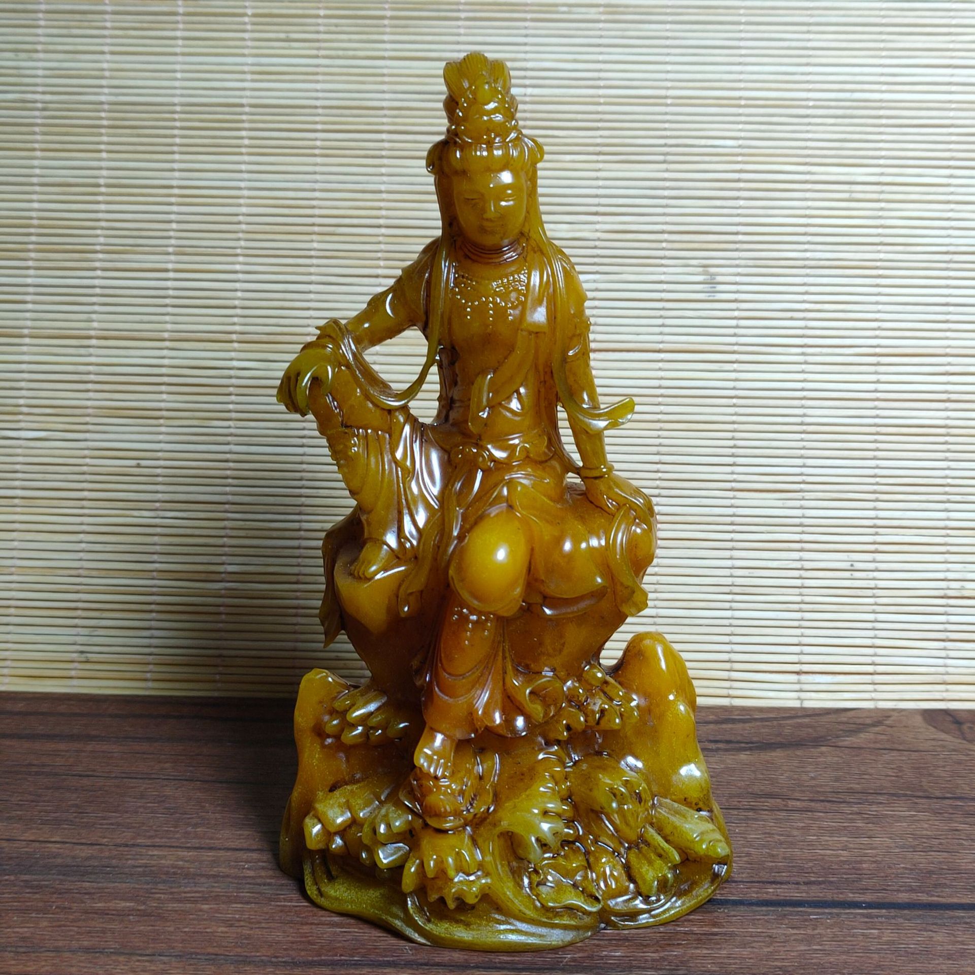 批发古玩仿古工艺品树脂仿寿山石观音菩萨佛像摆件家居装饰批发