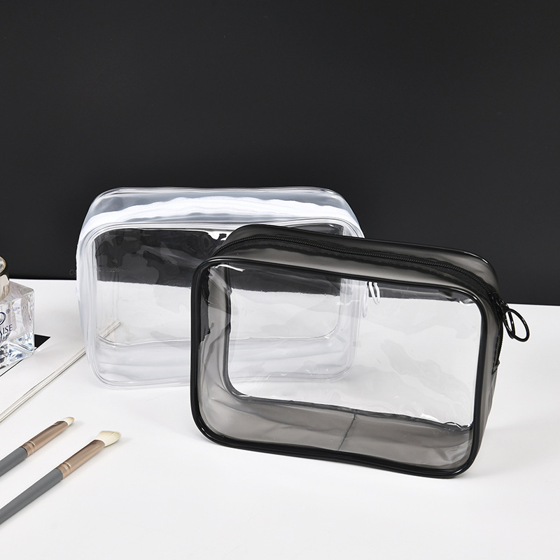 Spot Pvc Transparent Waterproof Cosmetic Bag Portable Small Travel Toiletry Bag Cosmetic Sample Buggy Bag Wholesale
