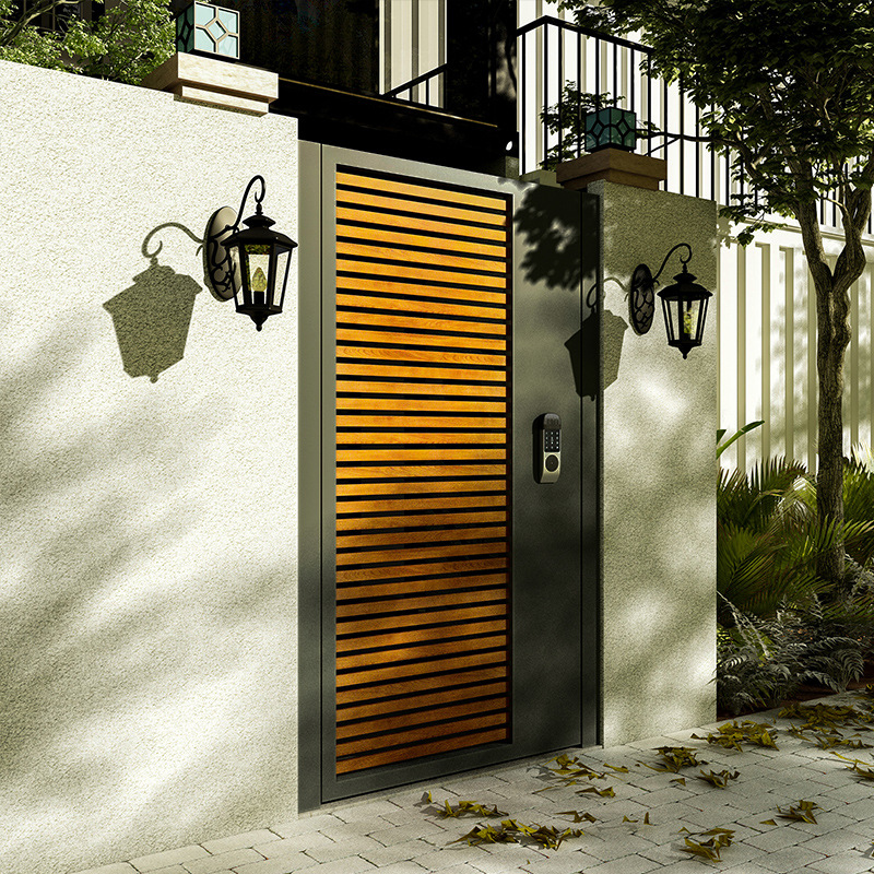 庭院门花园门院门小门不锈钢户外门铝合金单开双开门院子门入户门