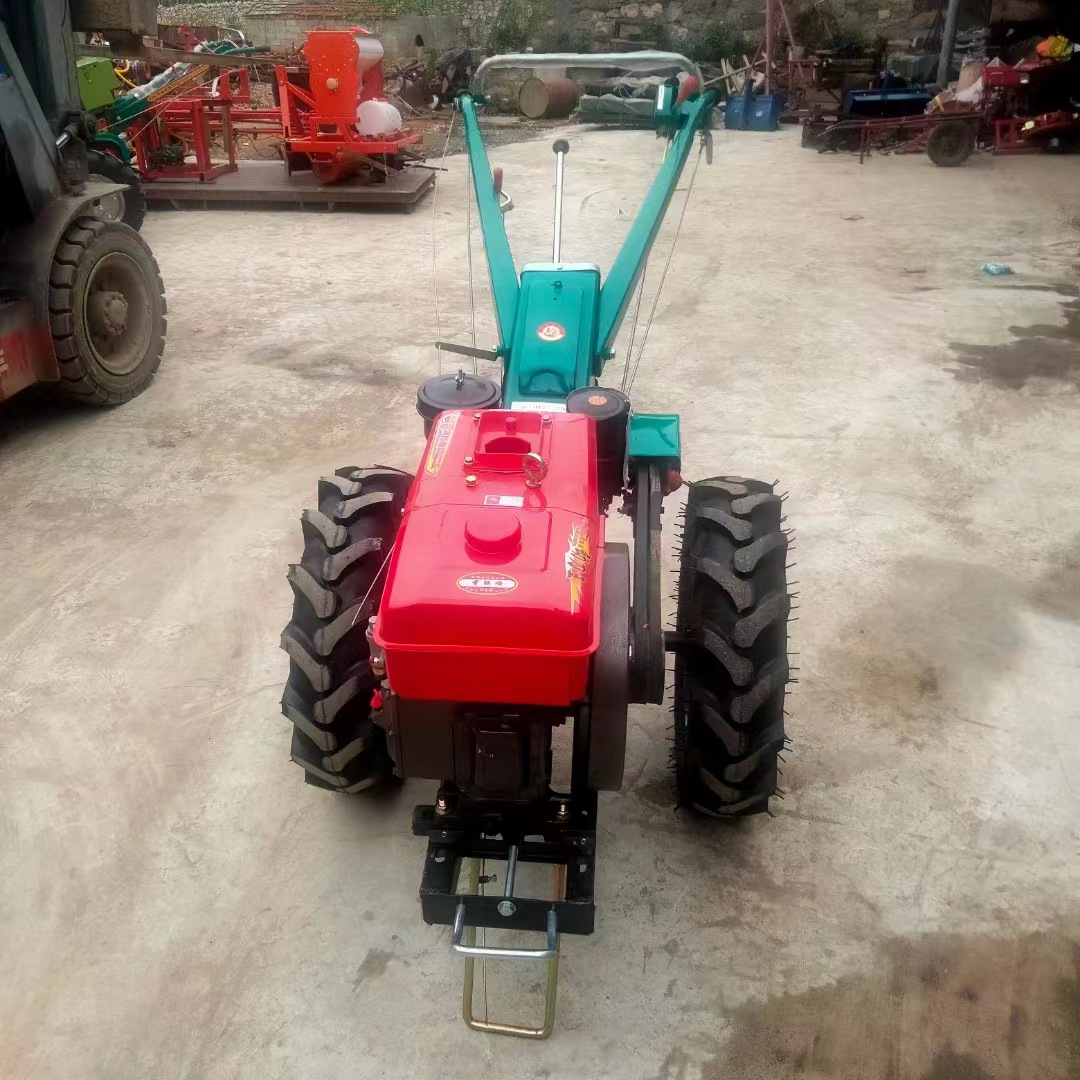 新款农用12马力手扶拖拉机 旋耕犁地水旱两用低油耗手扶旋地机