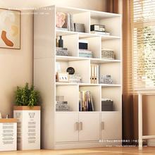简易书柜多层靠墙办公室客厅收纳柜家用置物架学生木柜子落地书架