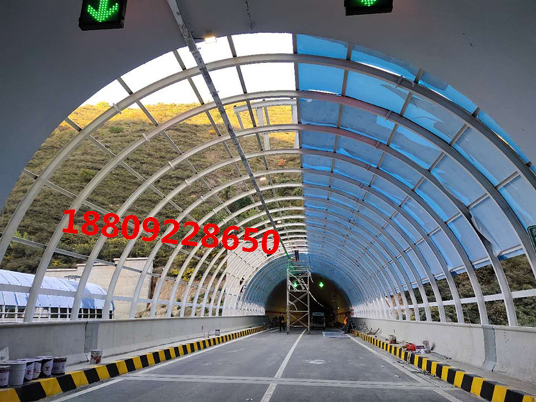 汉中阳光板耐力板聚碳酸酯板高速隧道遮阳棚工程与安装施工造价低