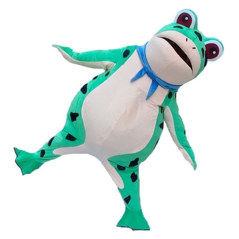 Online Red Frog Doll Clothing TikTok Same Style Selling Baby Frog Doll Clothes Adult and Children Suit Frog Inflatable Clothing