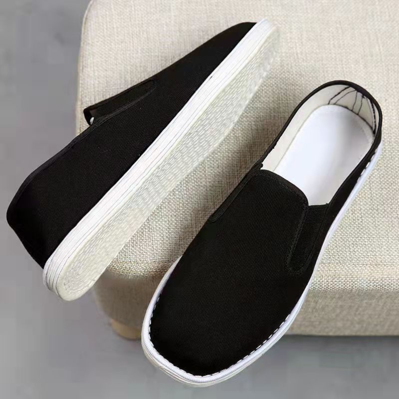 Old Beijing Cloth Shoes Men's Handmade Strong Bottom Cloth Shoes Slip-on Cloth Shoes Breathable Comfortable Men's Outdoor Work Shoes